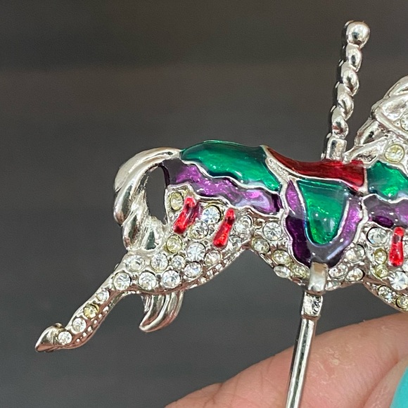 Vintage Regency Acessories Carousel Horse Brooch New (Old Stock) - Picture 8 of 12